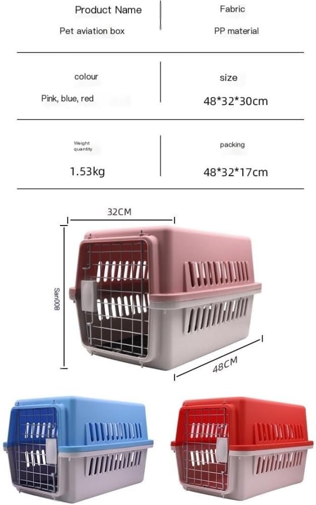 Outdoor Cat Bag Pet Airline Box Car-Mounted Dog Cage, Pet Outdoor Dog Airline Box, Portable Cat Box for Travel, Small Dog Cage Cat Bag - Image 2